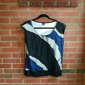 Ann taylor tank top with stripes